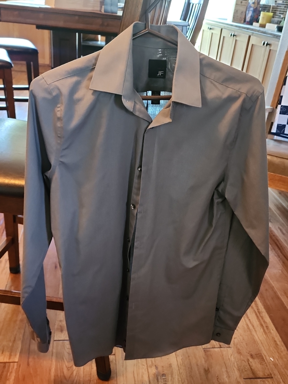 jf j.ferrar Light Gray Men's Button-Up Shirt